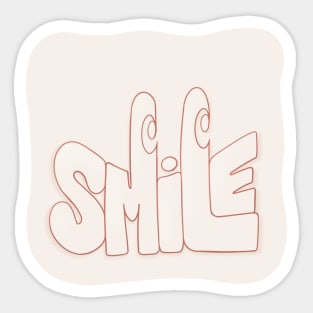 Thin Orange Smile Sticker